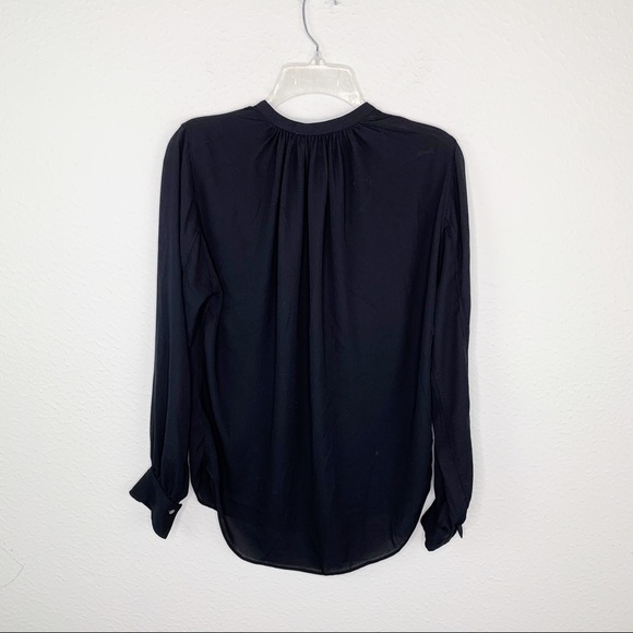 Aritzia Babaton Black Gene Blouse XS H318 g3 - Picture 8 of 12